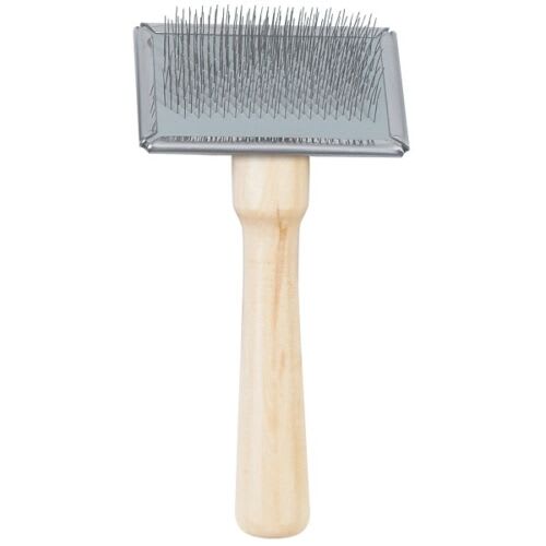 Slicker Brush With Wooden Handle