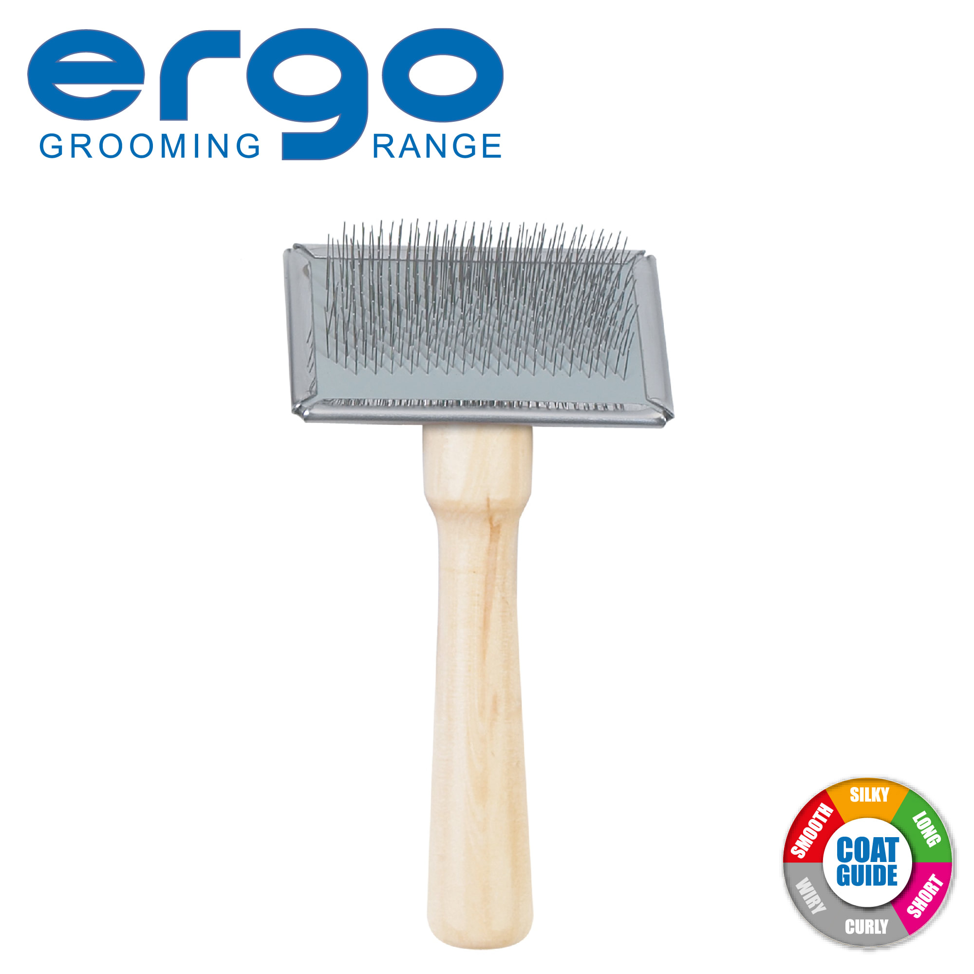 Slicker Brush With Wooden Handle