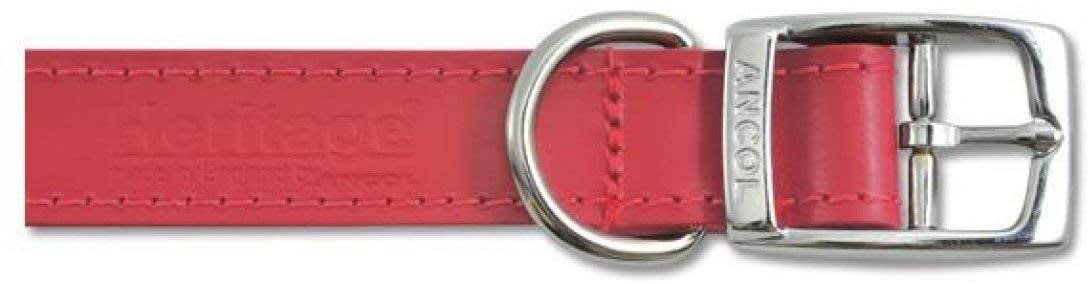 Leather Dog Collar - Red