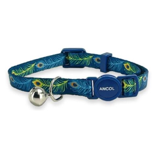 Peacock Feathers Purple Cat Collar