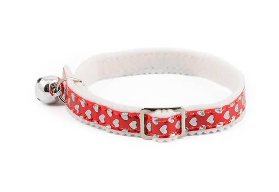 Hearts Red Cat Collar