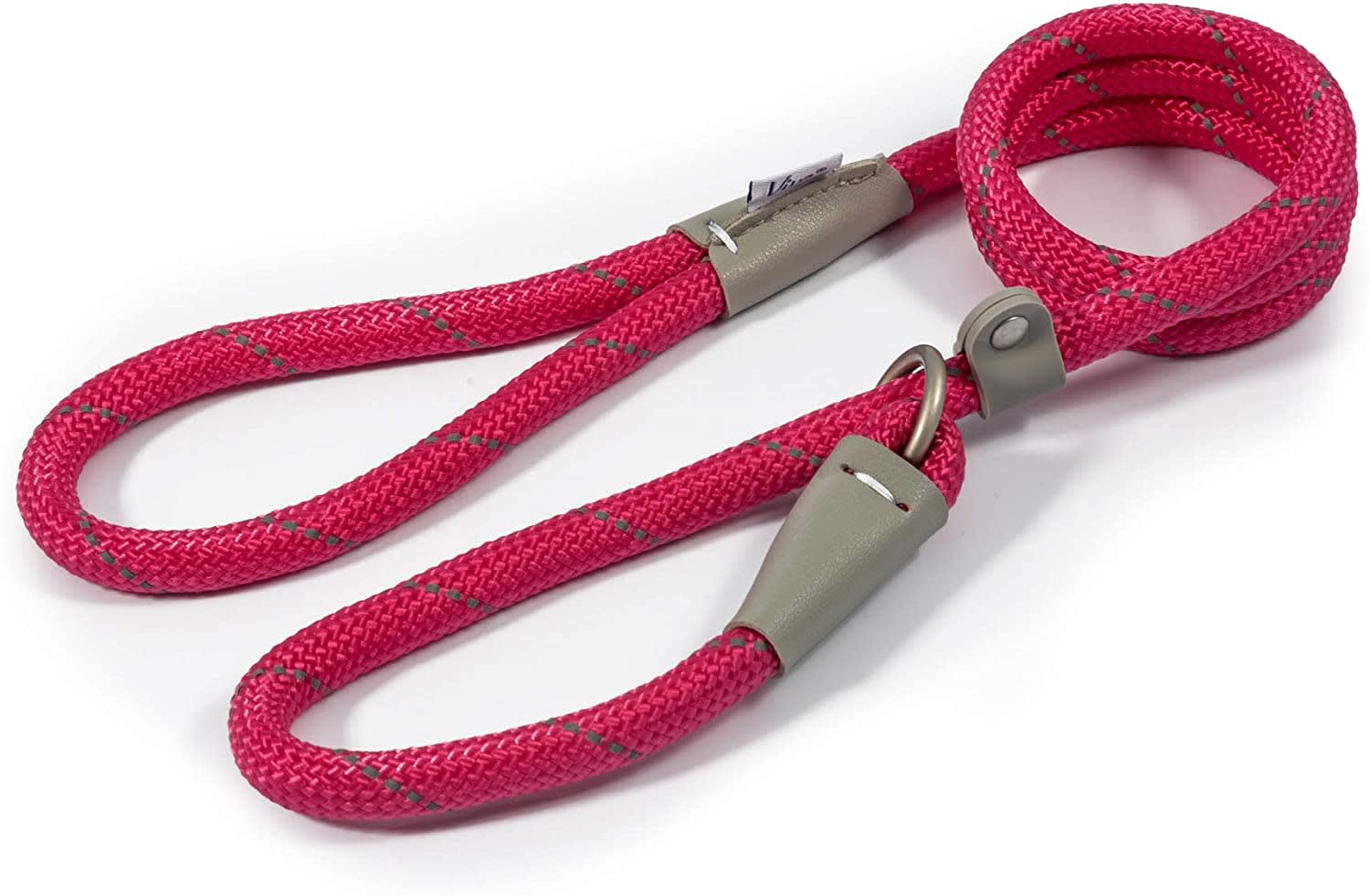 Rope Slip Lead - Pink Reflective