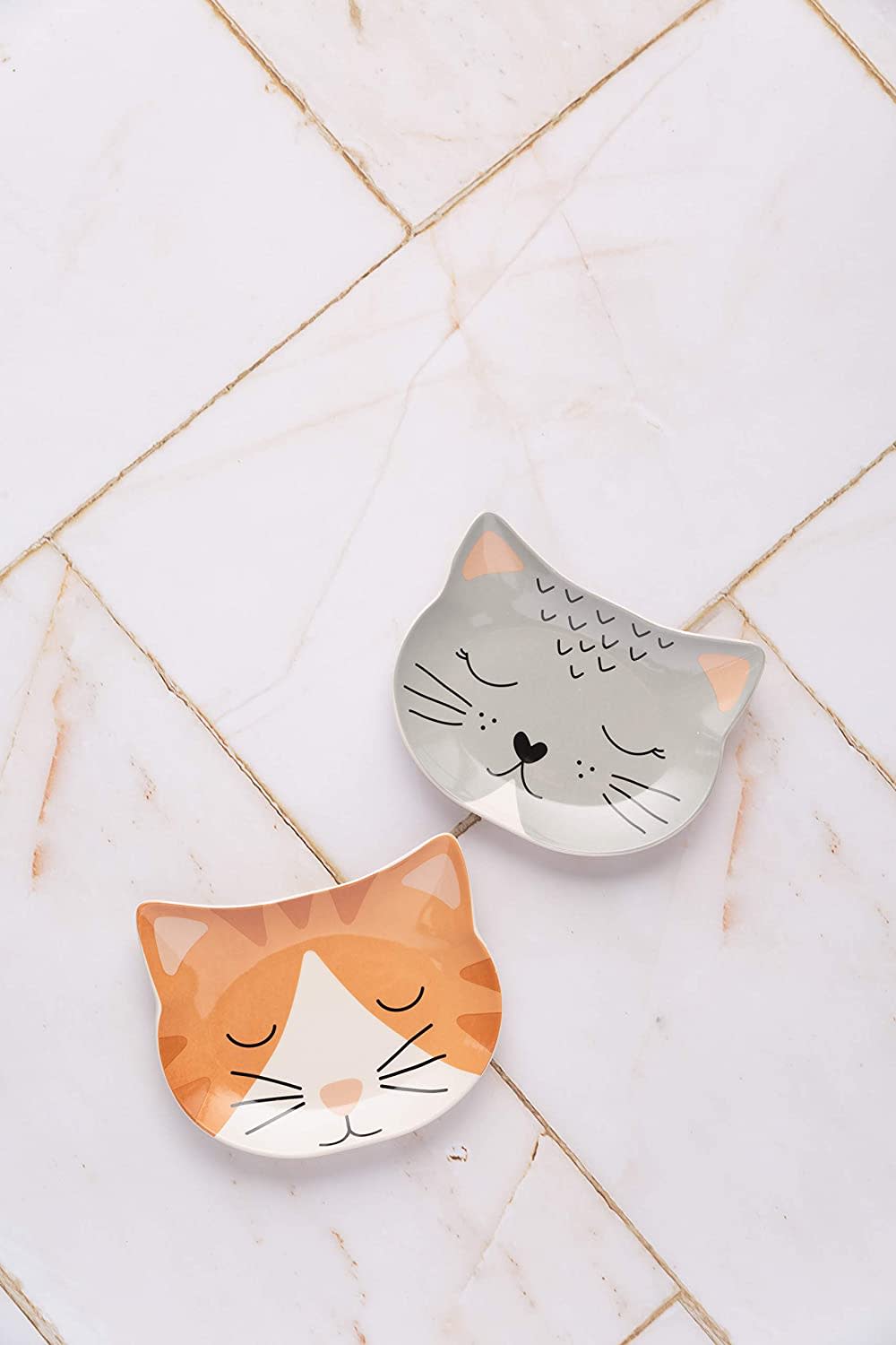 Stoneware Cat Bowl - Smokey Face