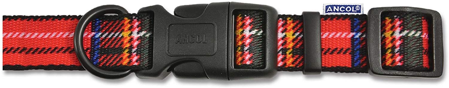 Tartan Red Dog Collar