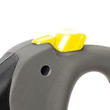 Flexi Dog Lead (Tape) - Giant Black & Neon Yellow