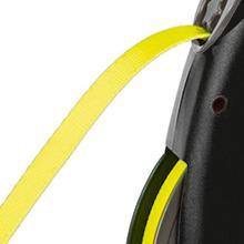 Flexi Dog Lead (Tape) - Giant Black & Neon Yellow