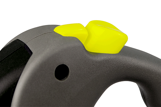 Flexi Dog Lead (Tape) - Giant Black & Neon Yellow