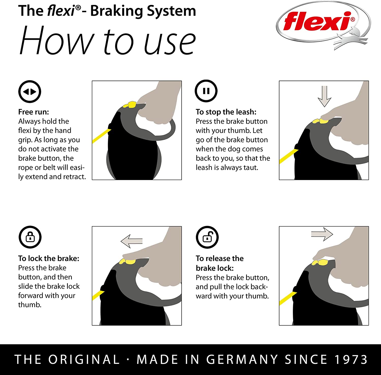 Flexi Dog Lead (Tape) - Giant Black & Neon Yellow