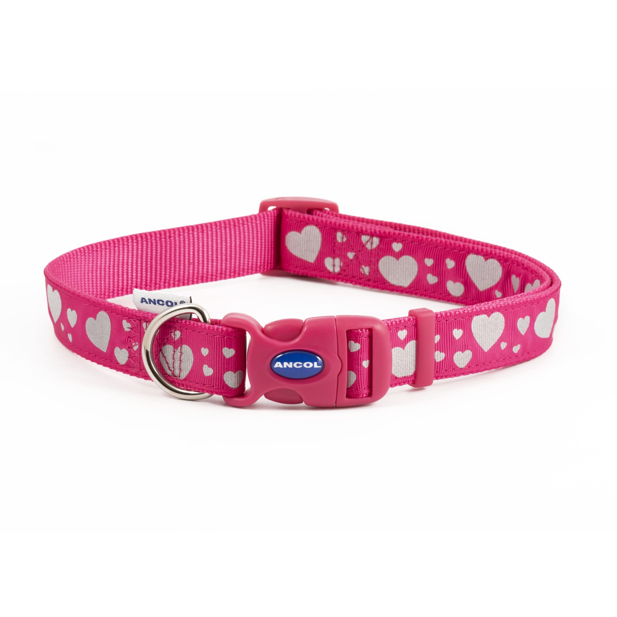 Hearts Pink Dog Collar