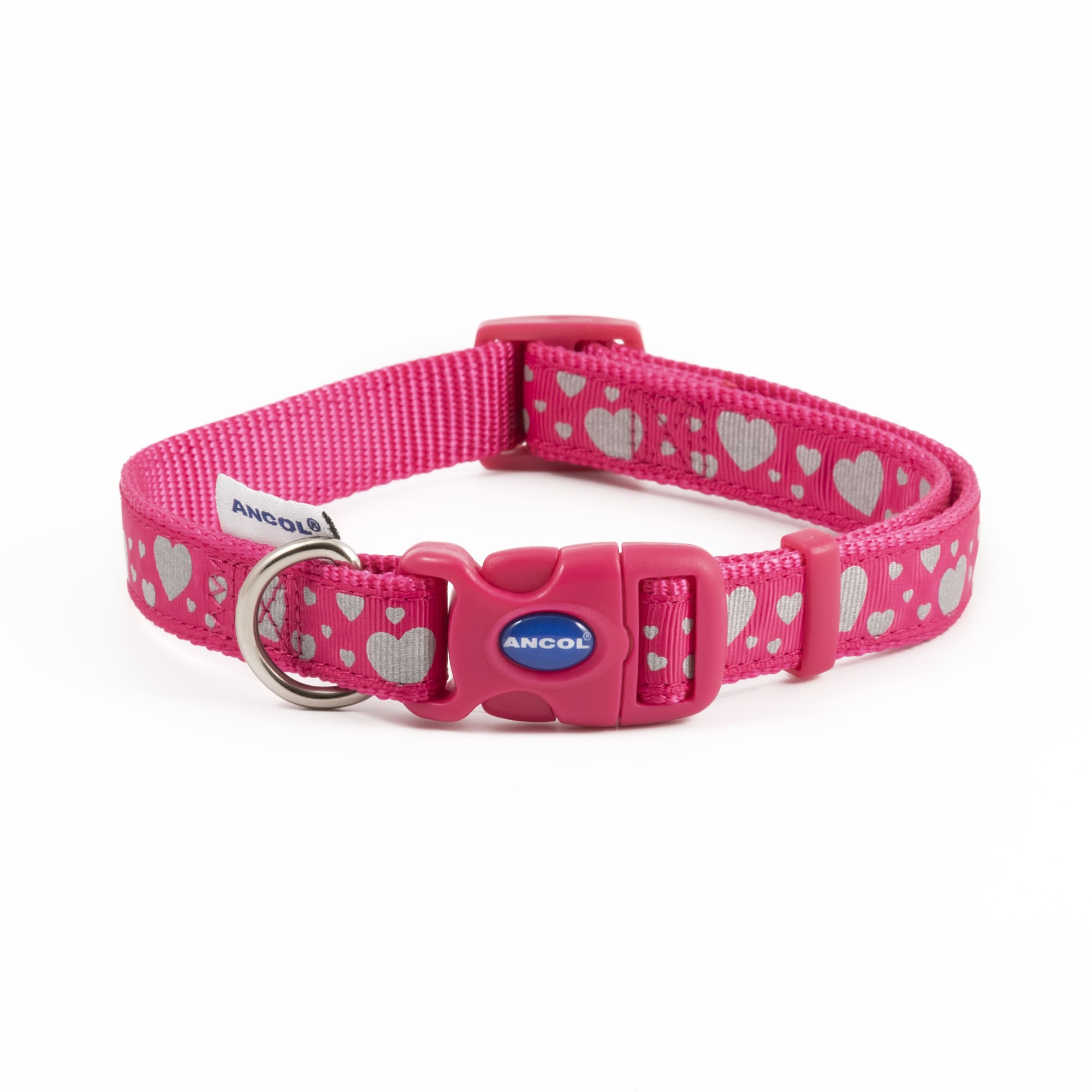 Hearts Pink Dog Collar