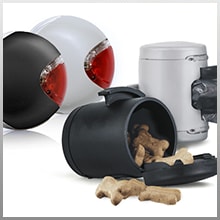 Flexi Dog Lead (Cord) - Black Design Silver