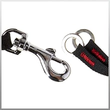 Flexi Dog Lead (Cord) - Black Design Silver