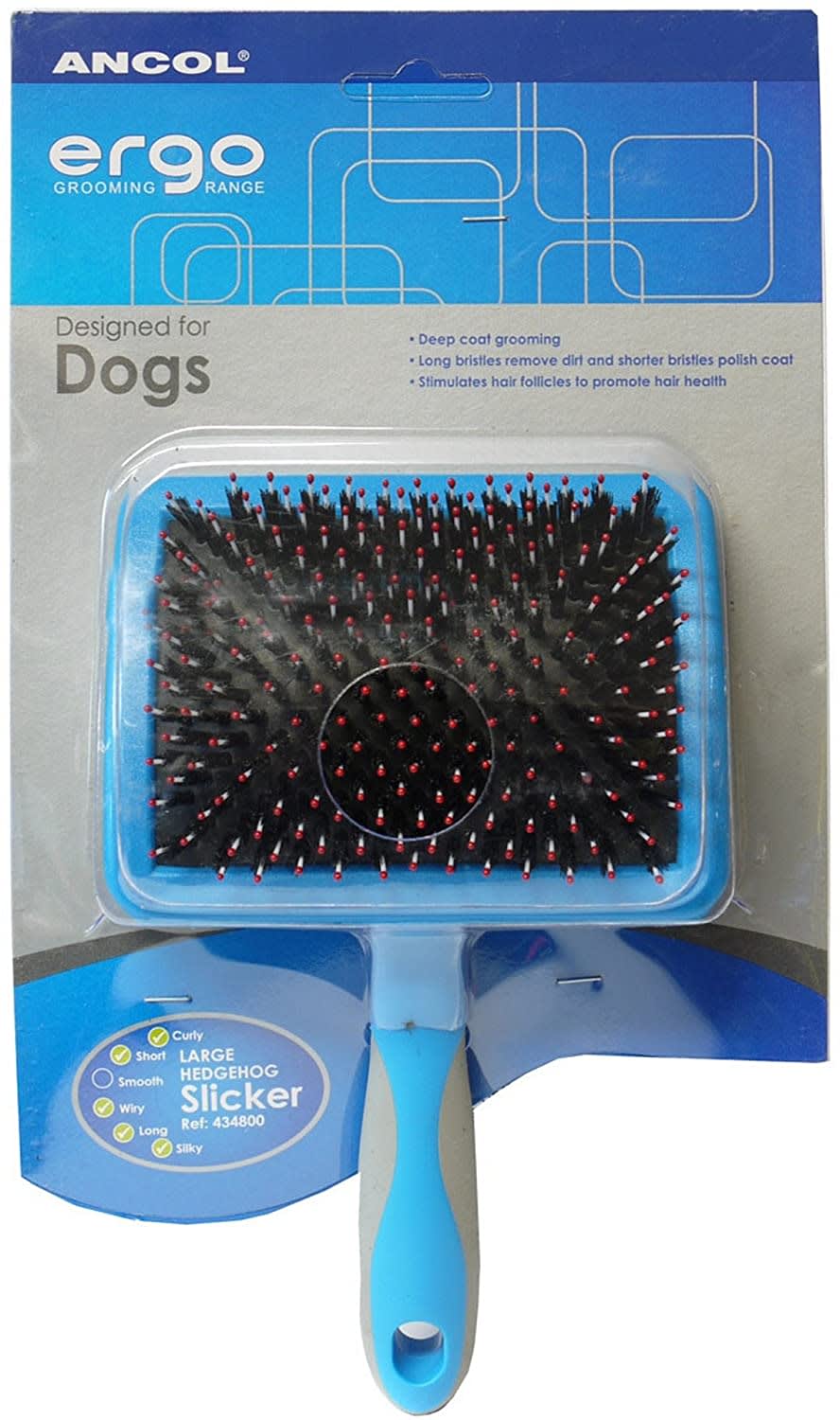 Hedgehog Slicker Brush - Blue