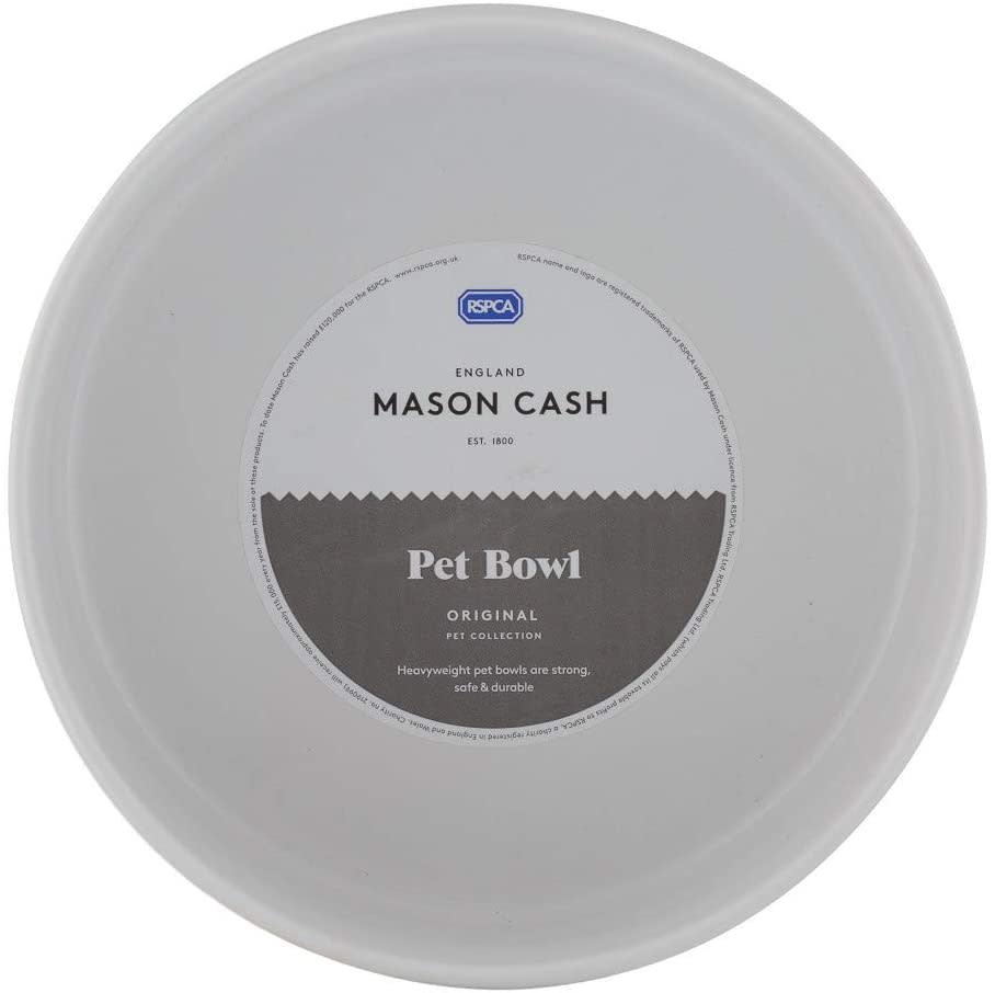 Ceramic Pet Bowl - Grey Polka Dot