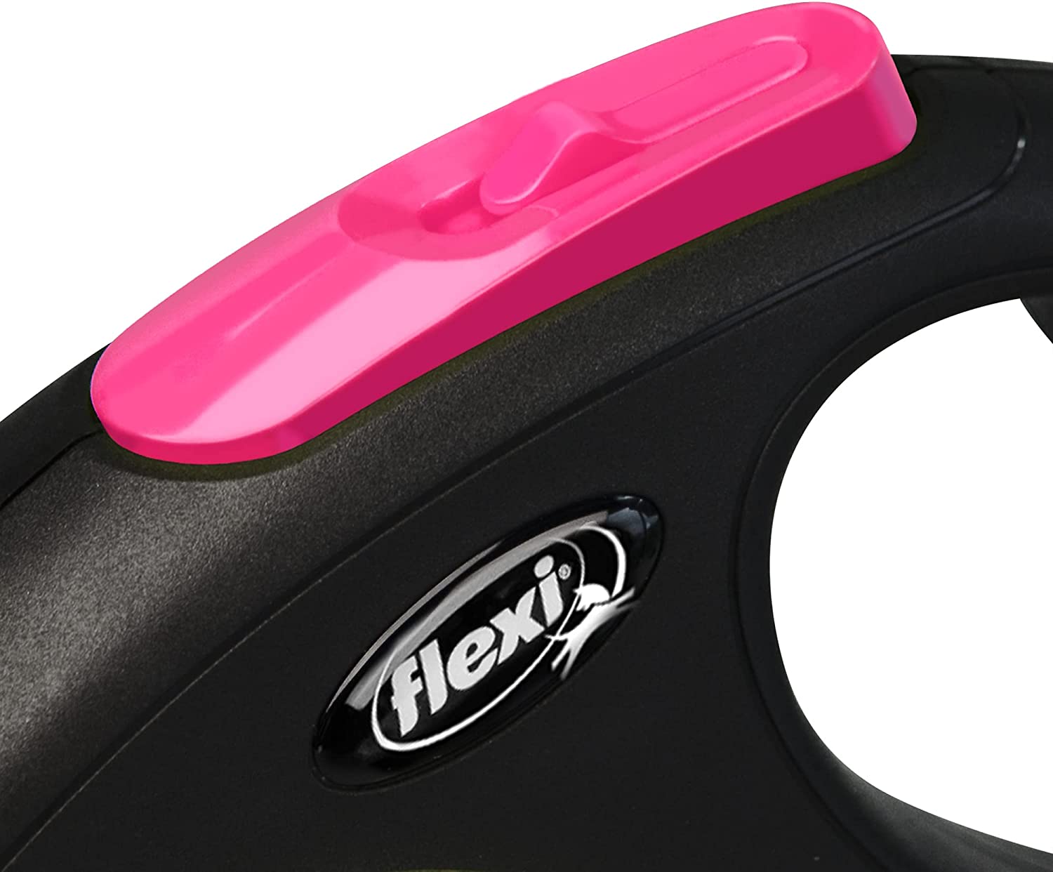 Flexi Dog Lead (Tape) - Reflective Neon Pink