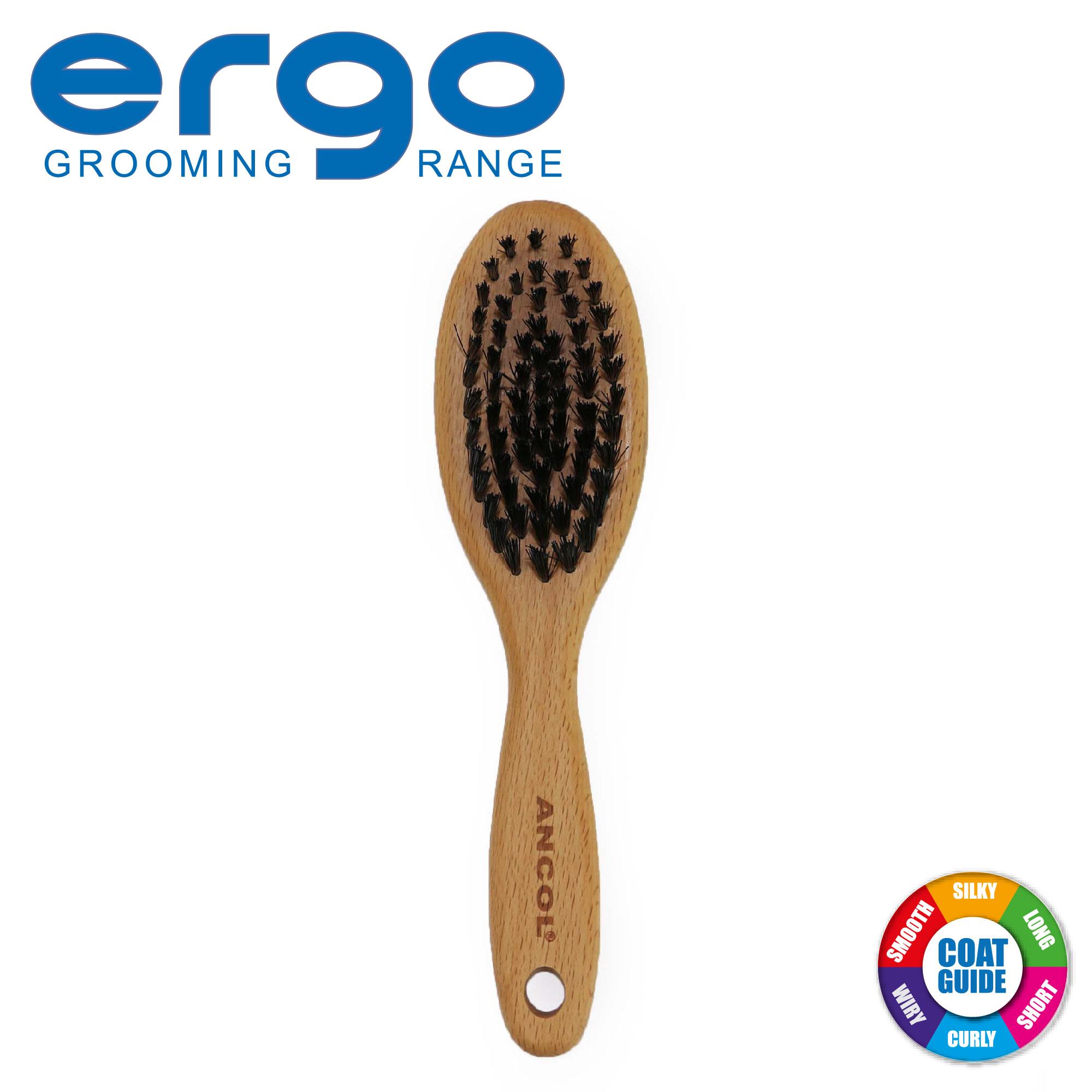Soft Bristle Dog Brush With Wooden Handle