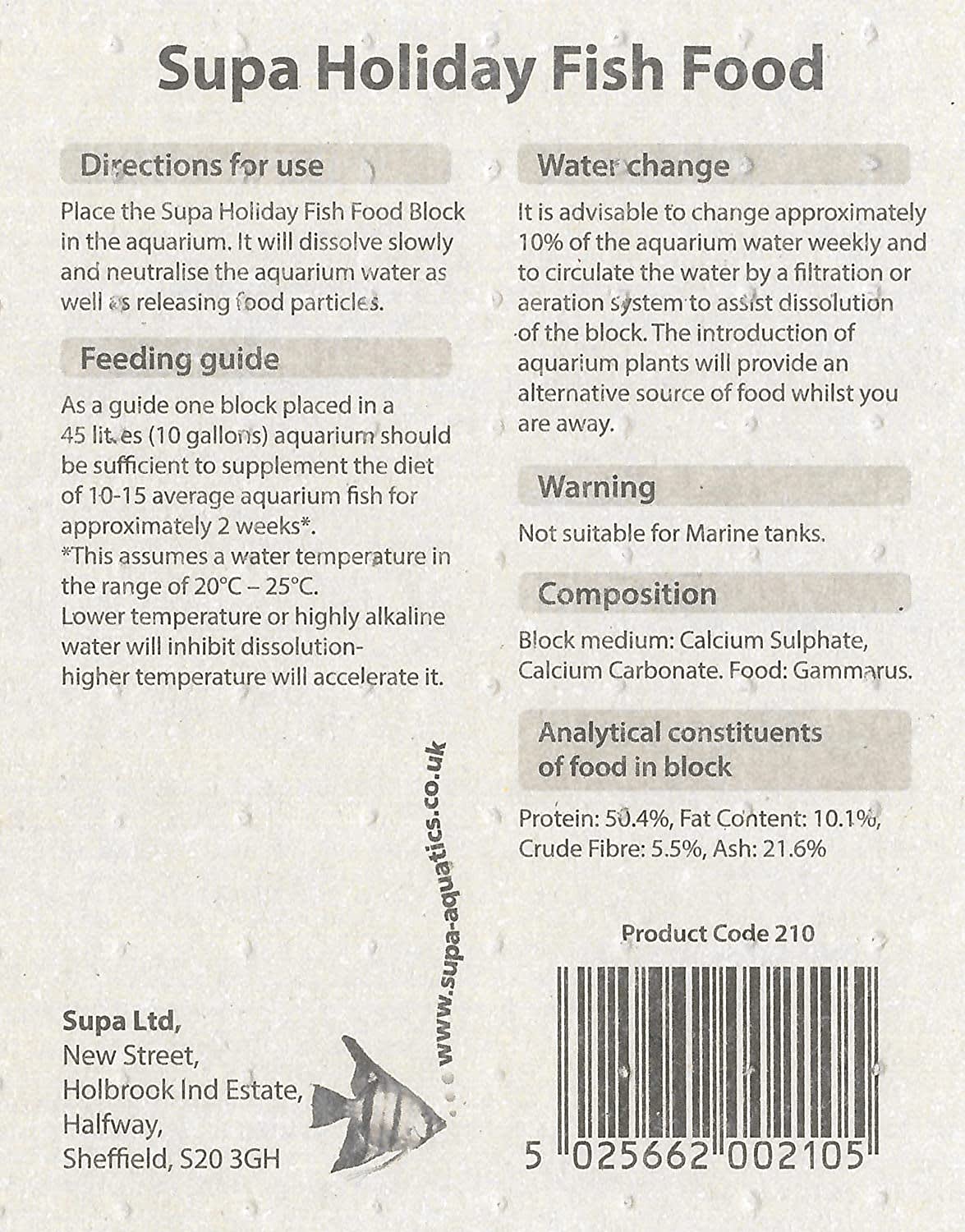 14 Day Holiday Fish Food Block