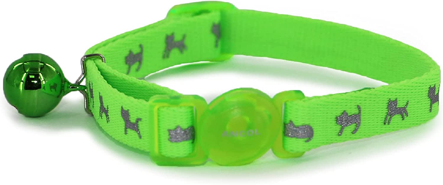 High Visibility Green Cat Collar