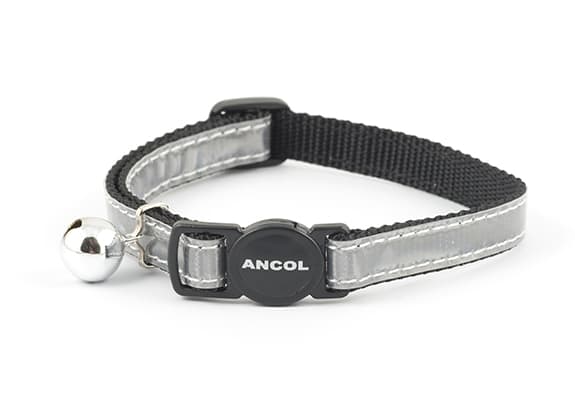 Gloss Silver Cat Collar