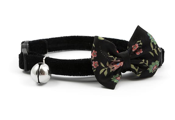 Bow Black Cat Collar