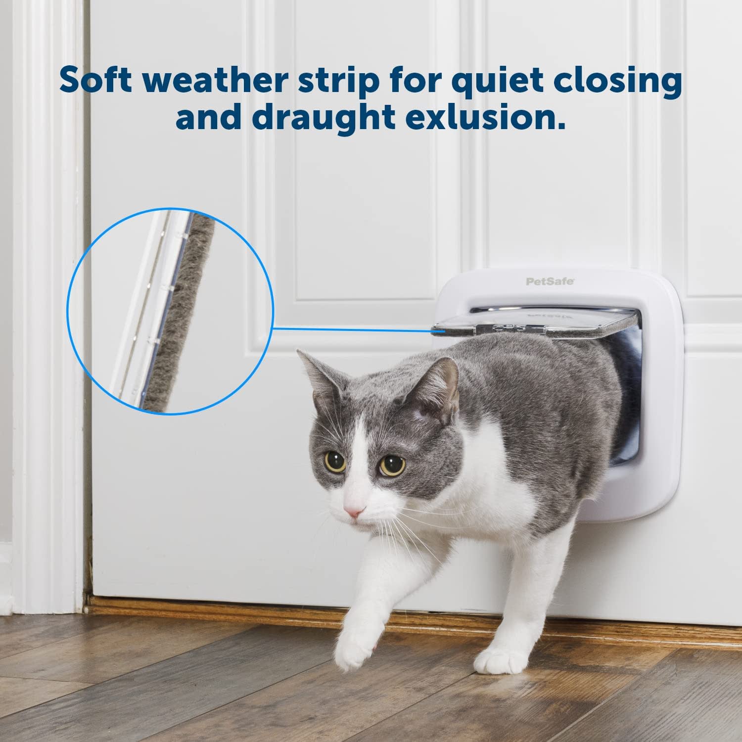 White Manual Locking Cat Flap