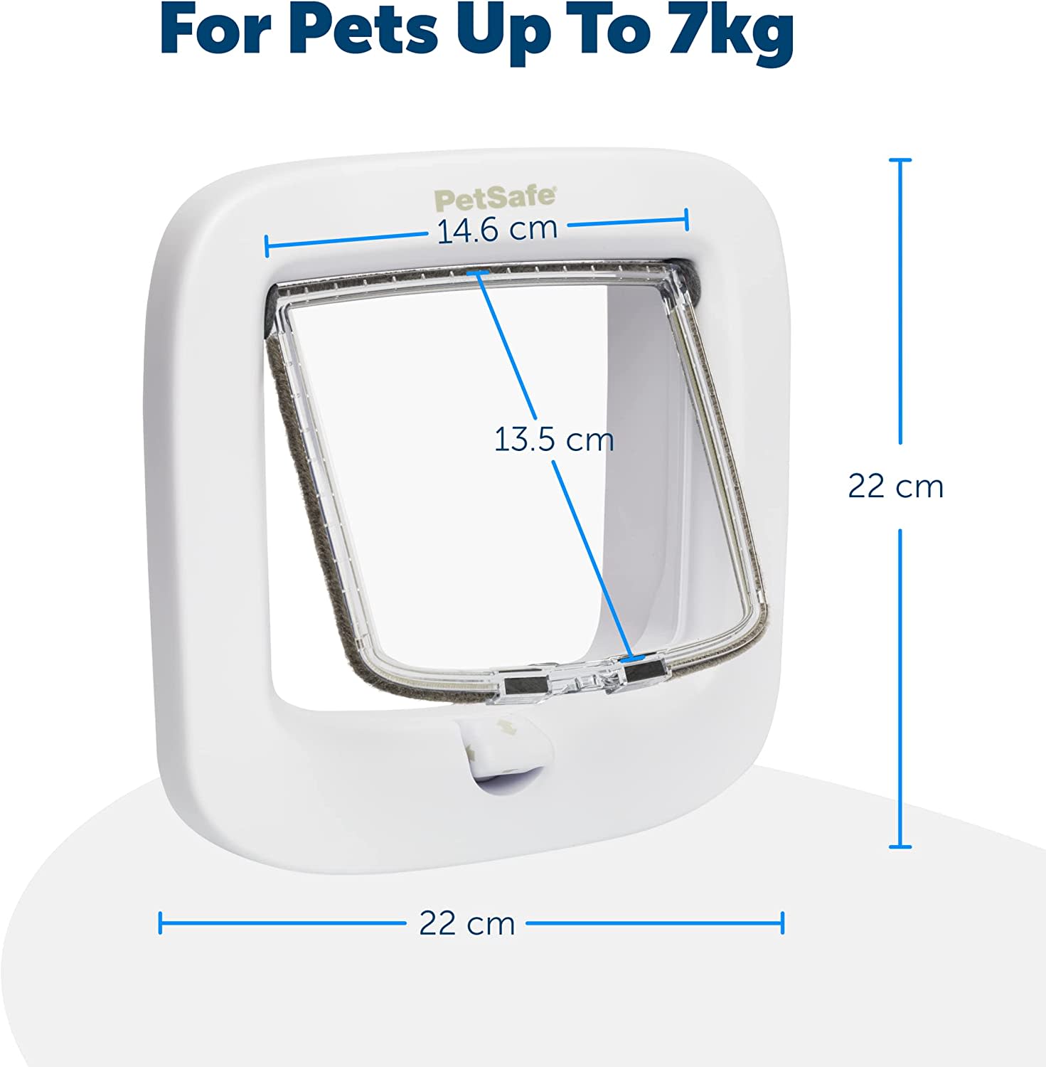 White Manual Locking Cat Flap