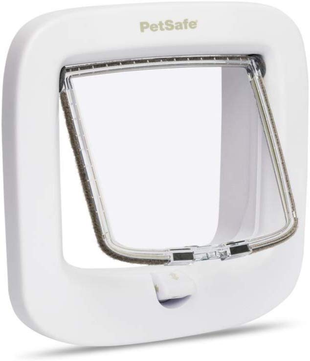 White Manual Locking Cat Flap