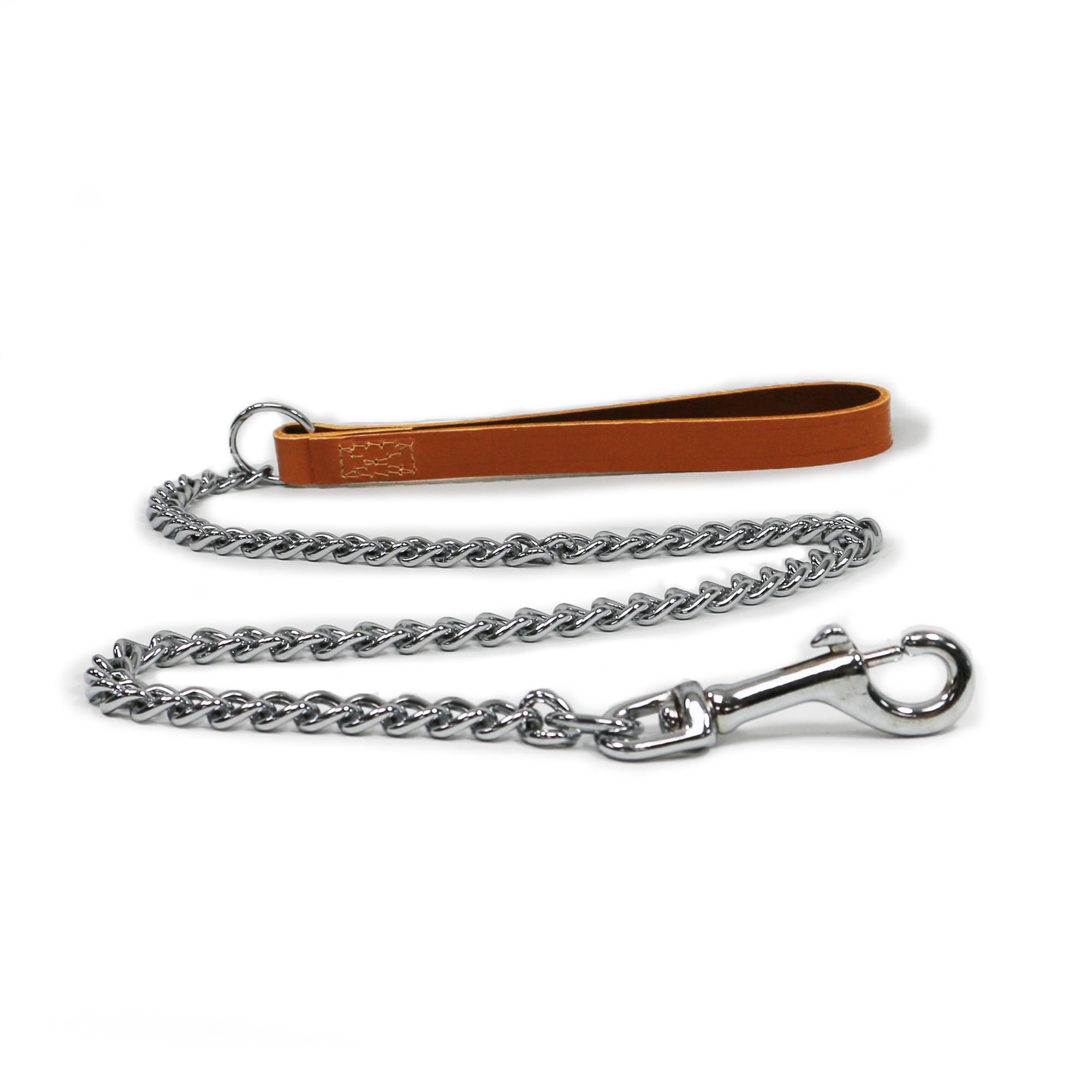 Chain Dog Lead - Brown Tan