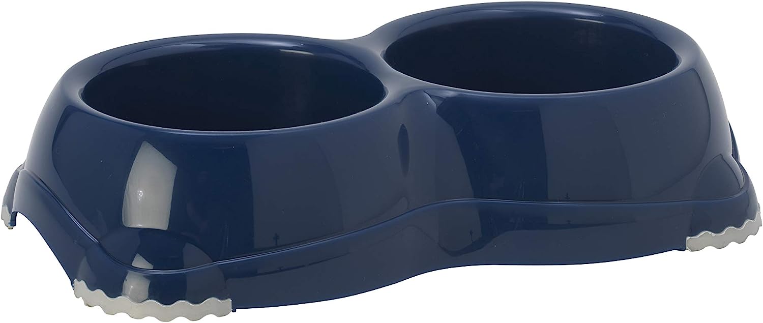 Smarty Double Dog Bowl - Blue Berry