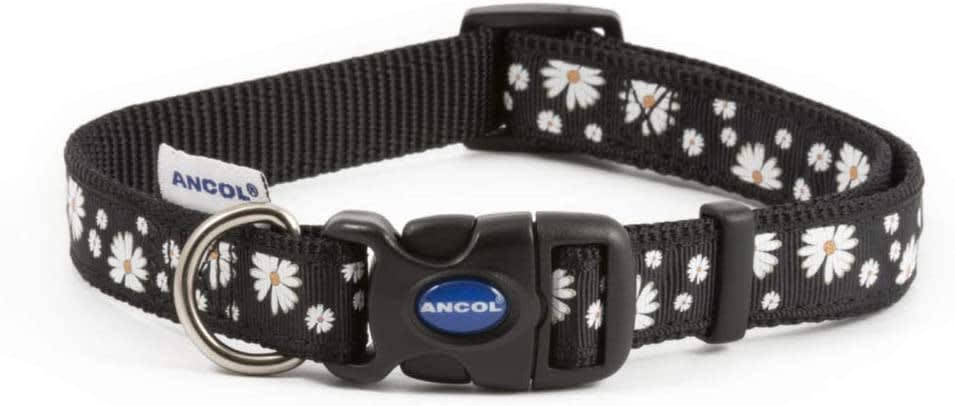 Daisy Black Dog Collar
