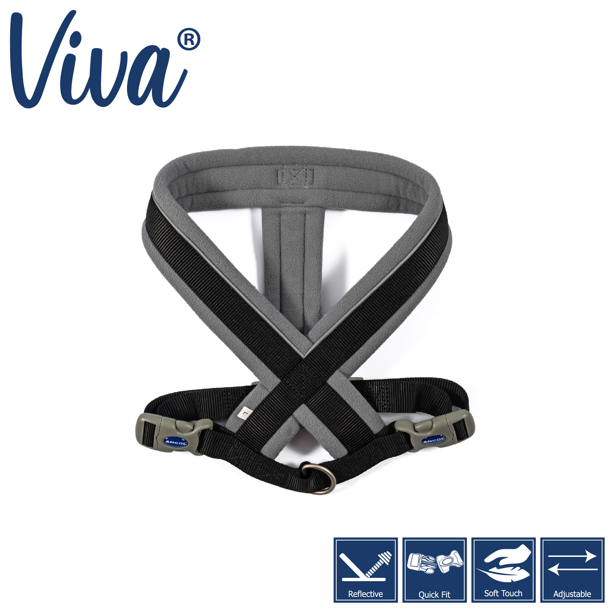 Padded Dog Harness - Black