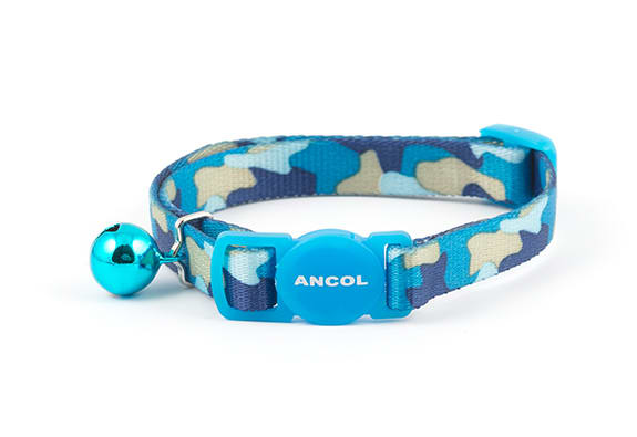 Camouflage Blue Cat Collar