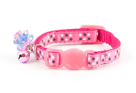 Luxury Stars Pink Kitten Collar