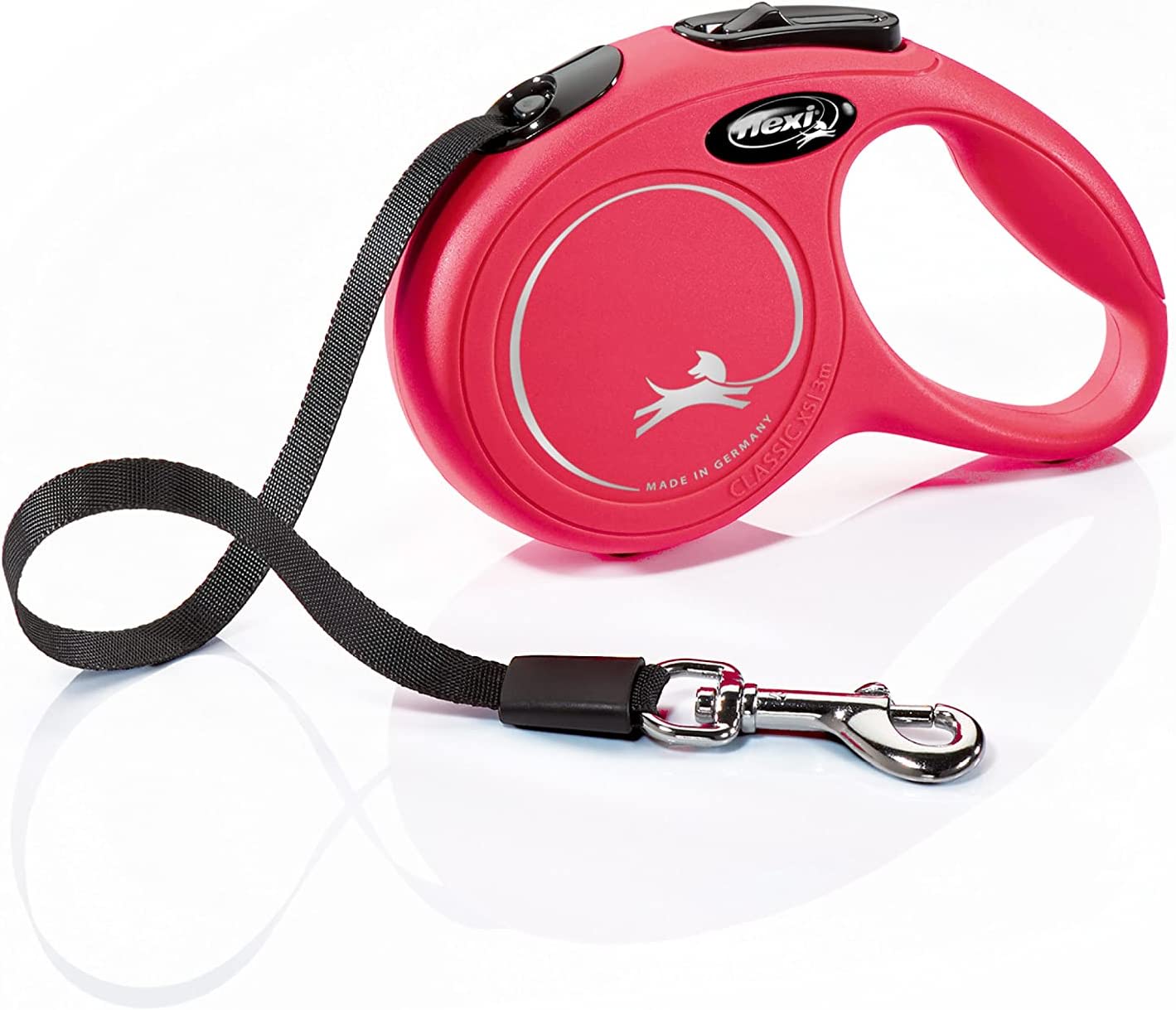 Flexi Dog Lead (Tape) - Classic Red