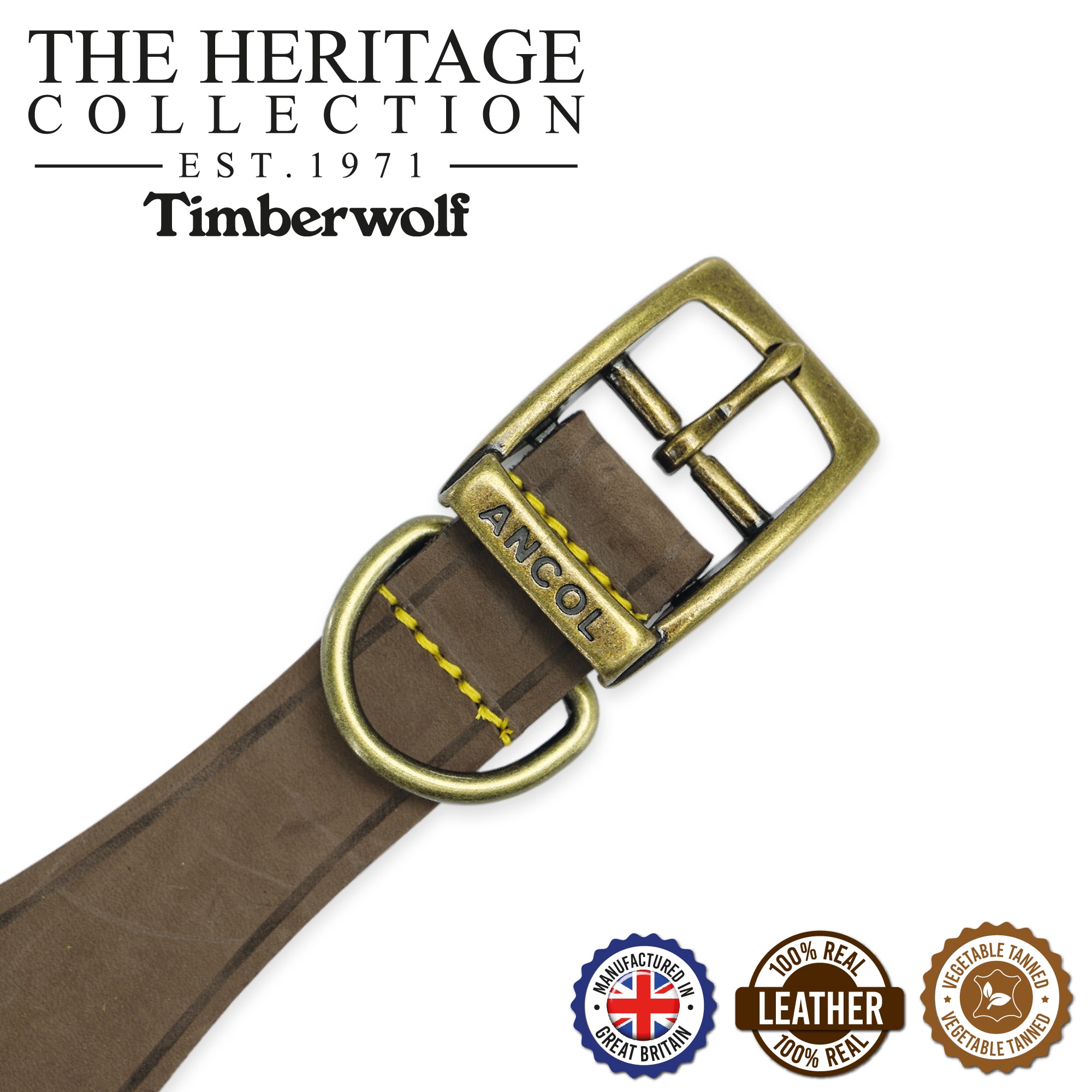Timberwolf Leather Whippet Collar - Sable Brown