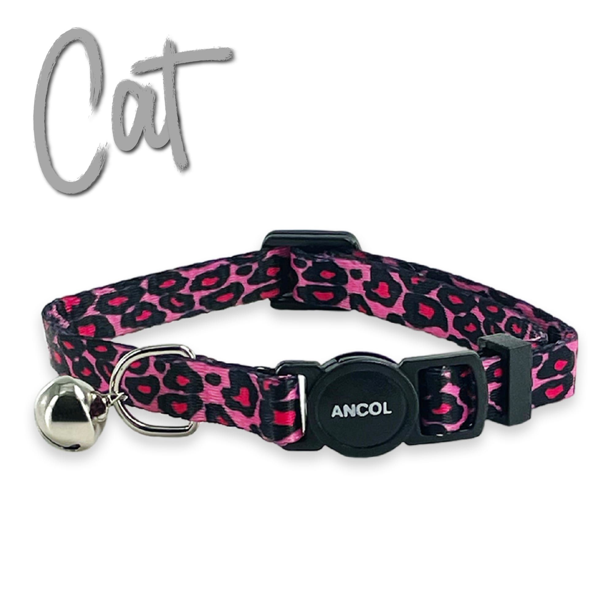 Leopard Print Pink Cat Collar