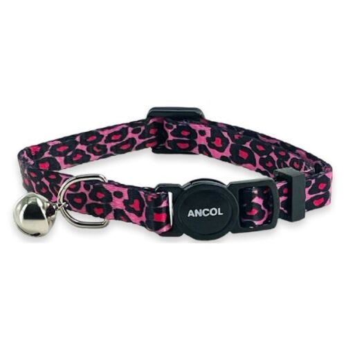 Leopard Print Pink Cat Collar