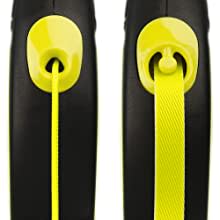 Flexi Dog Lead (Tape) - Reflective Neon Yellow