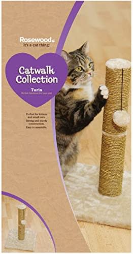 Seagrass Cat Scratch Post With Ball