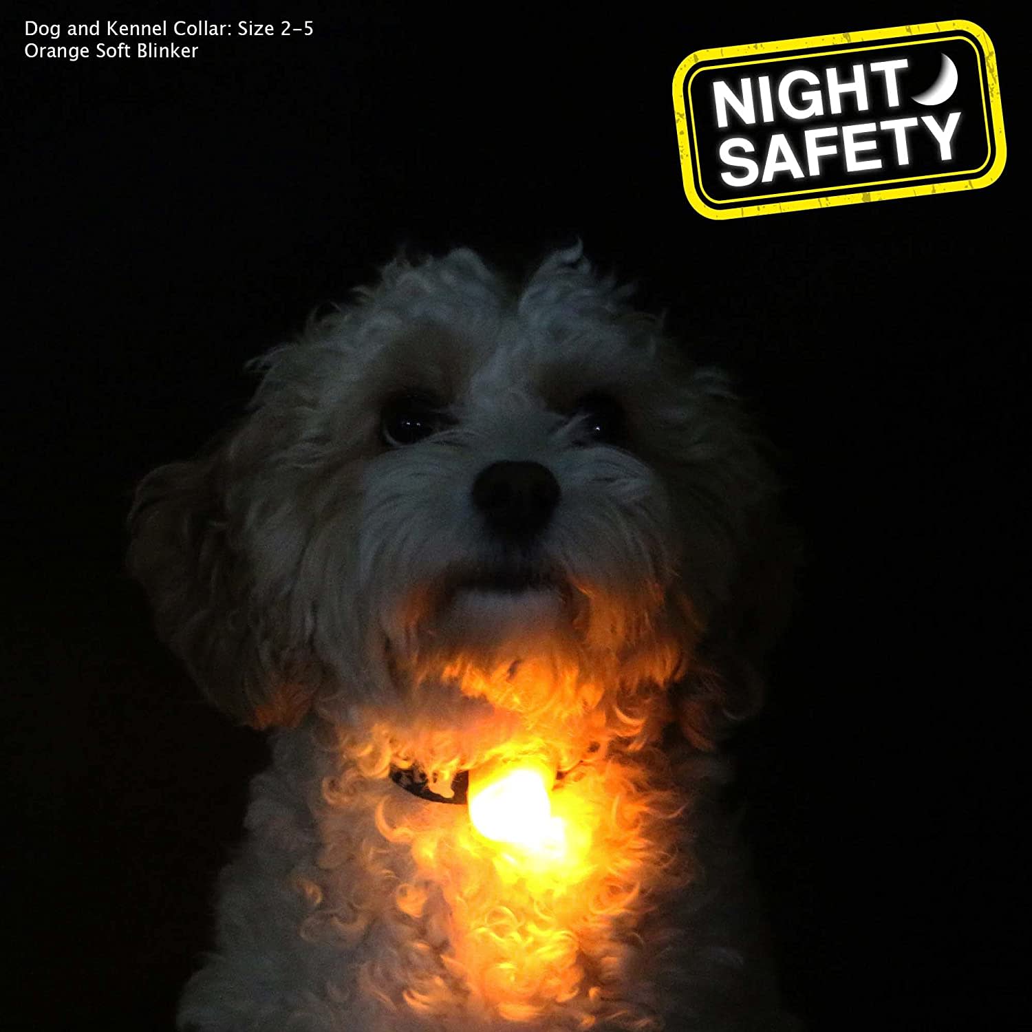 Dog Collar Light - Orange Blinker3