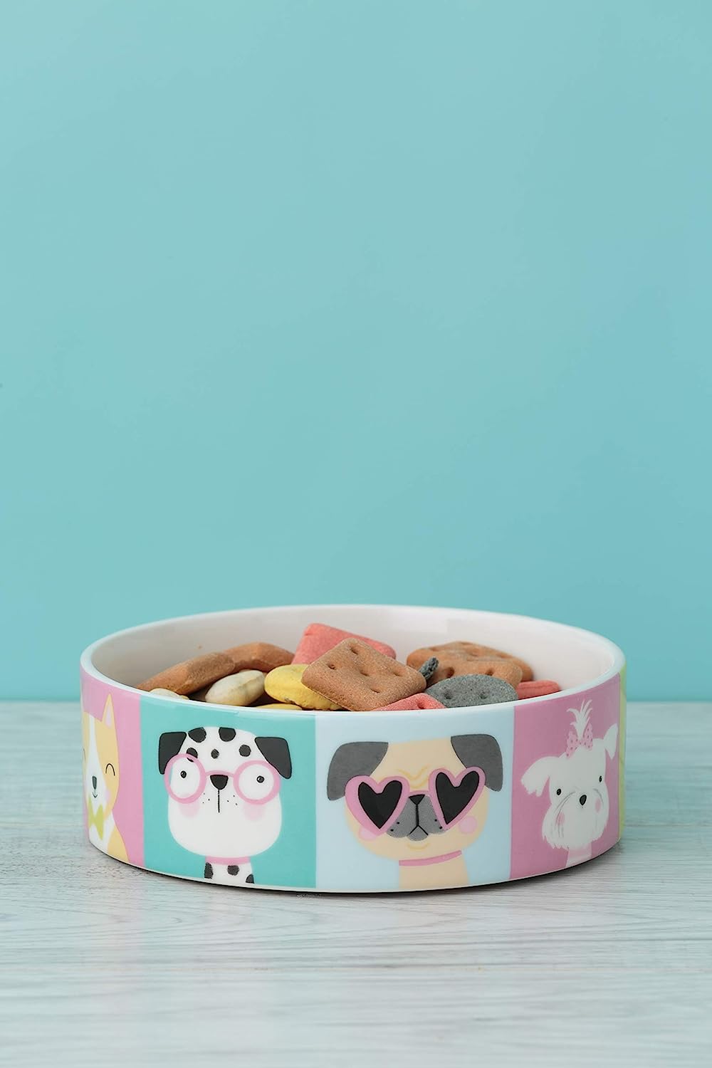 Stoneware Dog Bowl - Pawtrait Multicoloured