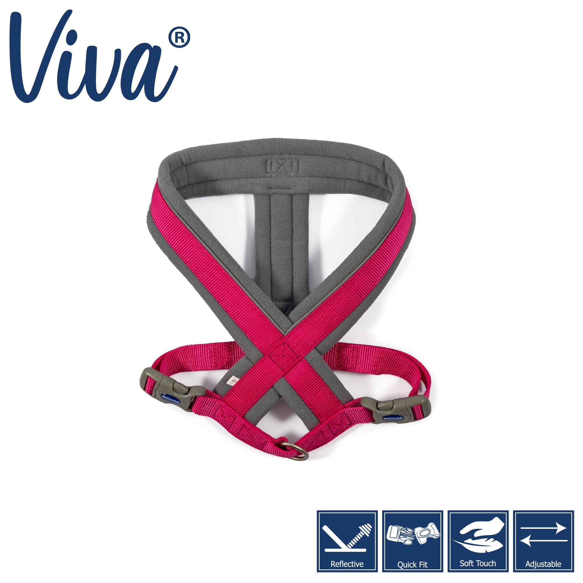 Padded Dog Harness - Red