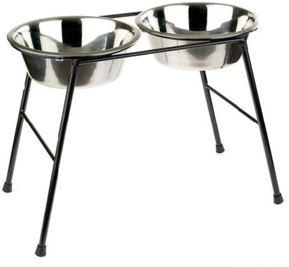 Dog High Stand - Stainless Steel Double