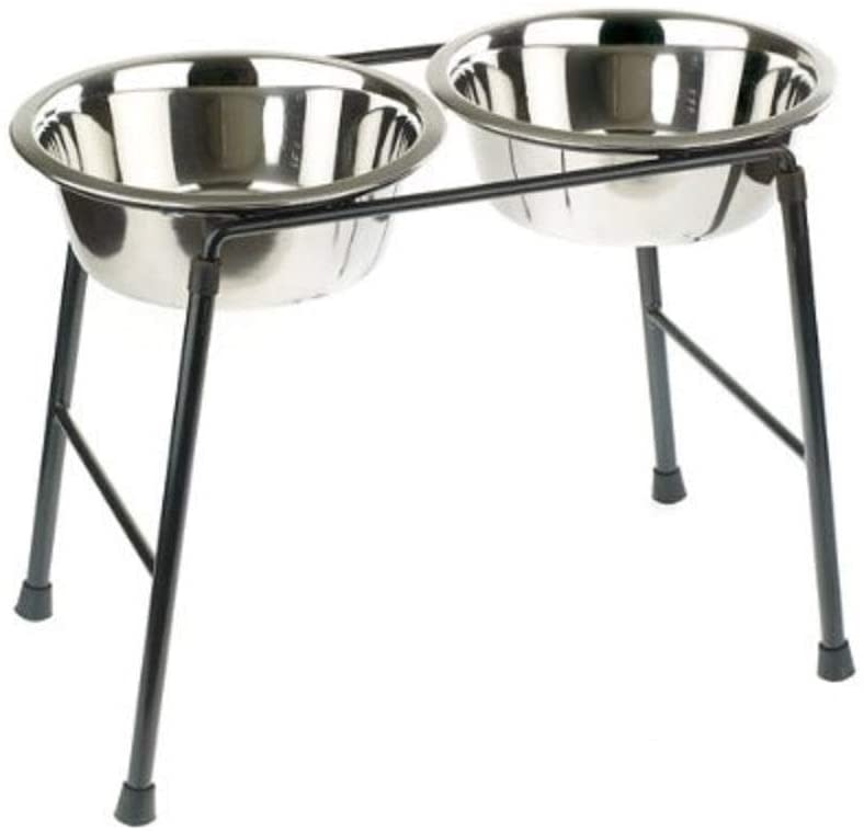 Dog High Stand - Stainless Steel Double