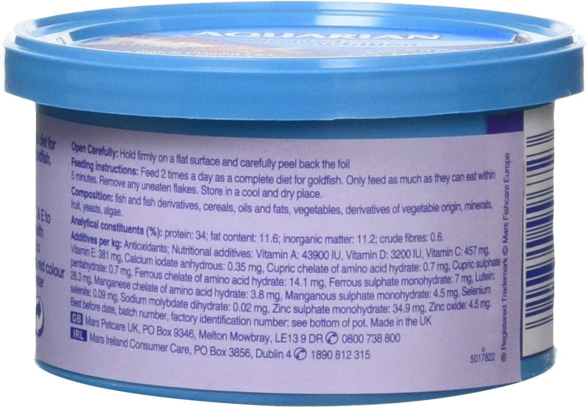 Aquarian Goldfish Food - Flakes