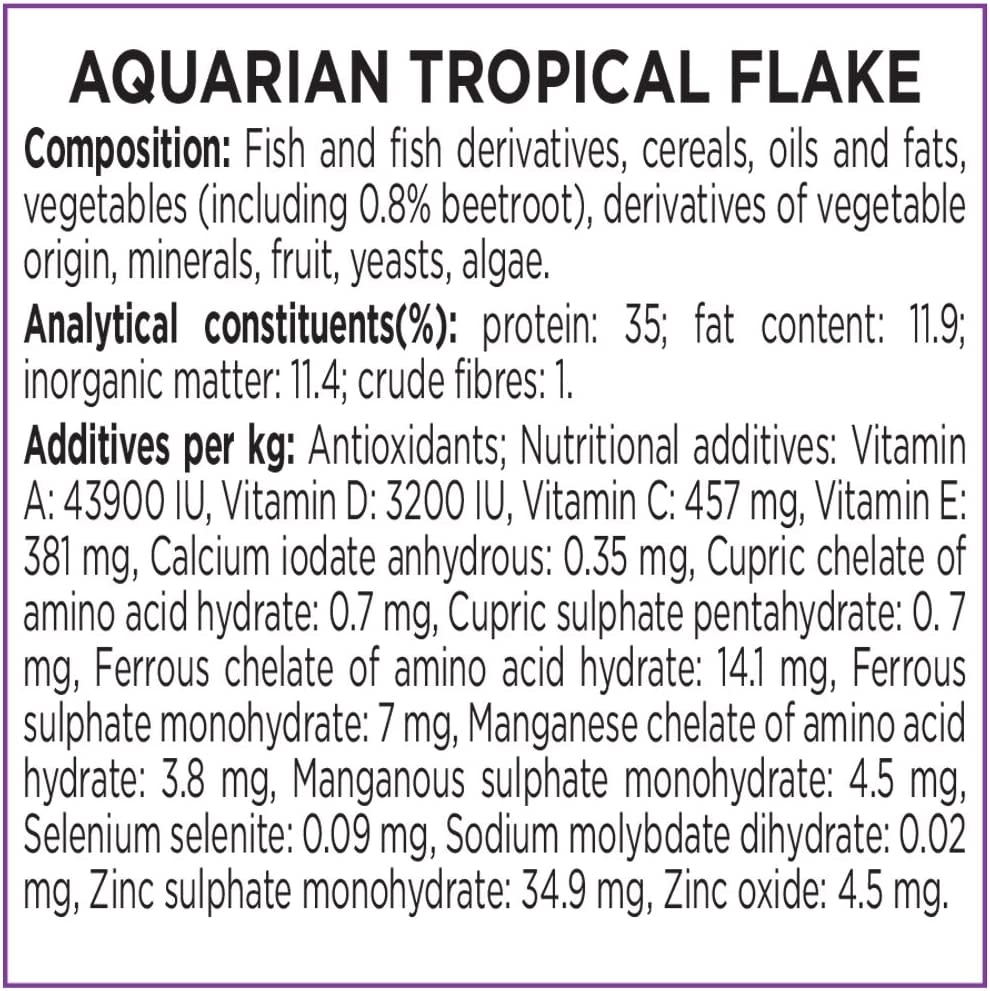 Aquarian Tropical Fish Food - Flakes