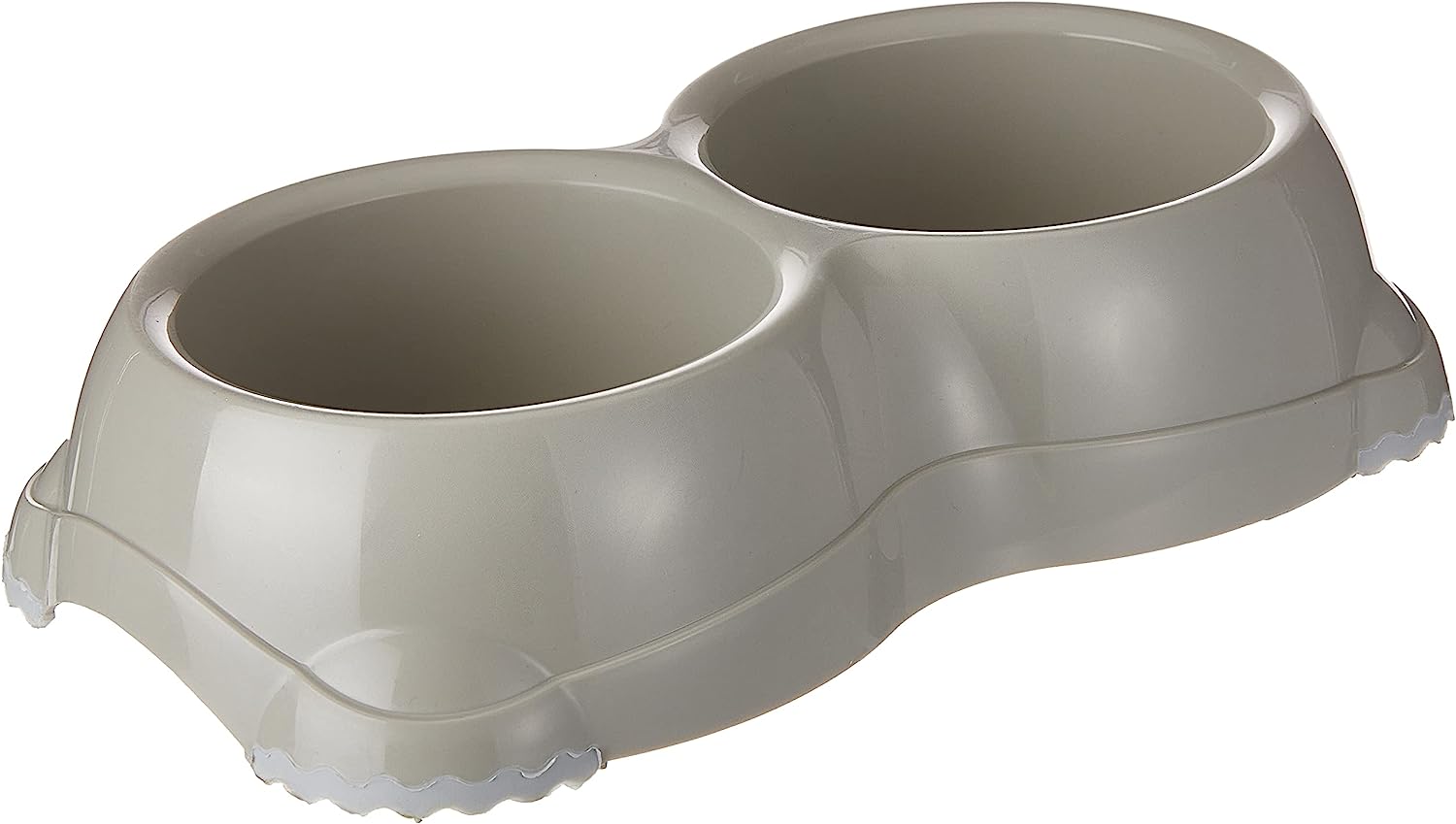 Smarty Double Dog Bowl - Warm Grey