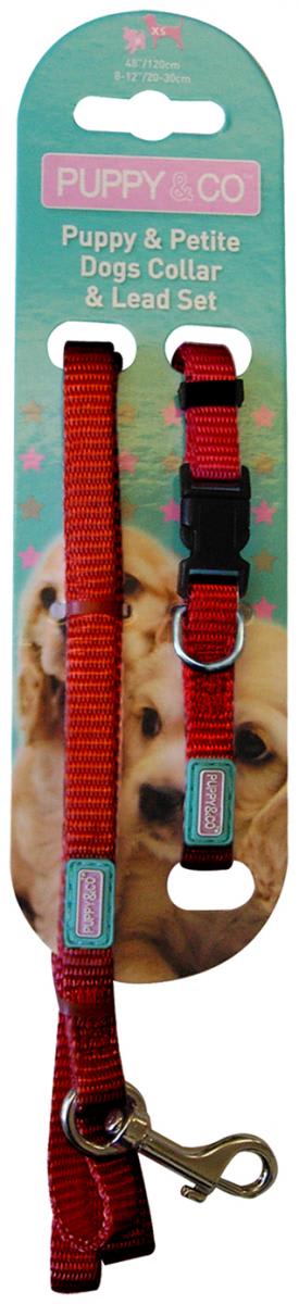 Puppy Collar and Lead Set - Red