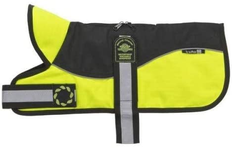 Dog Harness Coat - Reflective Hiviz Yellow and Black