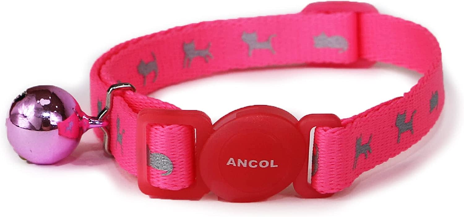High Visibility Pink Cat Collar
